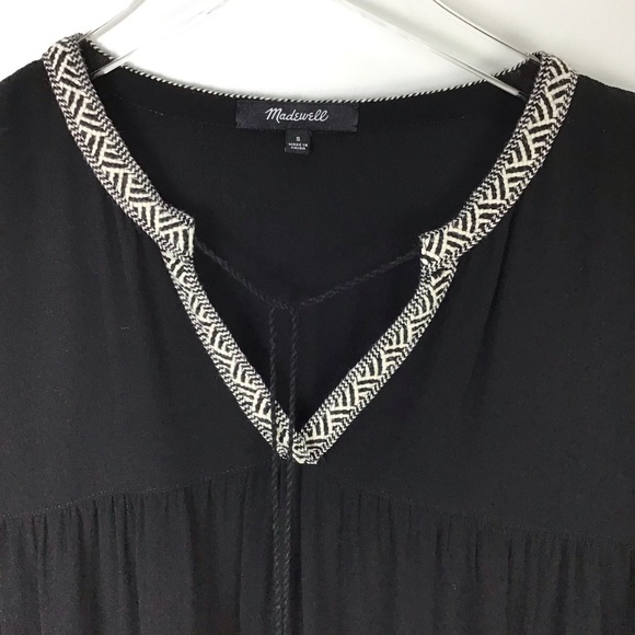 Madewell Blouson-Sleeve Black Top - Picture 4 of 8